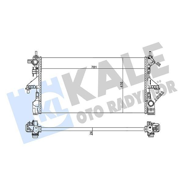 KALE RADYATOR RADYATÖR CITROEN JUMPER-PEUGEOT BOXER MT AL/MKNK 24 MM (1613996180)