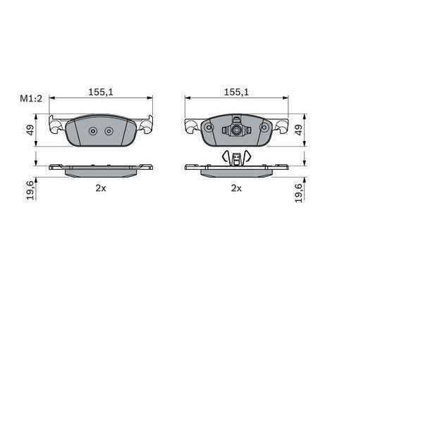 BOSCH ÖN FREN BALATASI RENAULT CLIO IV 12 SYMBOL III 13 DACIA SANDERO II 13 LOGAN MCV II 14 LOGAN II 13 0.9TCE 1.0SCE 1.2 1.2TCE 1.5DCI 1.6 (410604682R)