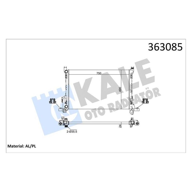 KALE RADYATOR BRAZING VERSİYONU KL356320 RENAULT TRAFIC III JG 1.6/2.0DCI 14 115PS - OPEL VIVARO B 1.6CDTI 14 - FIAT TALENTO 1.6D 16 AC MT MEKANİK 750X490X24 SU RADYATÖRÜ (214104344R)