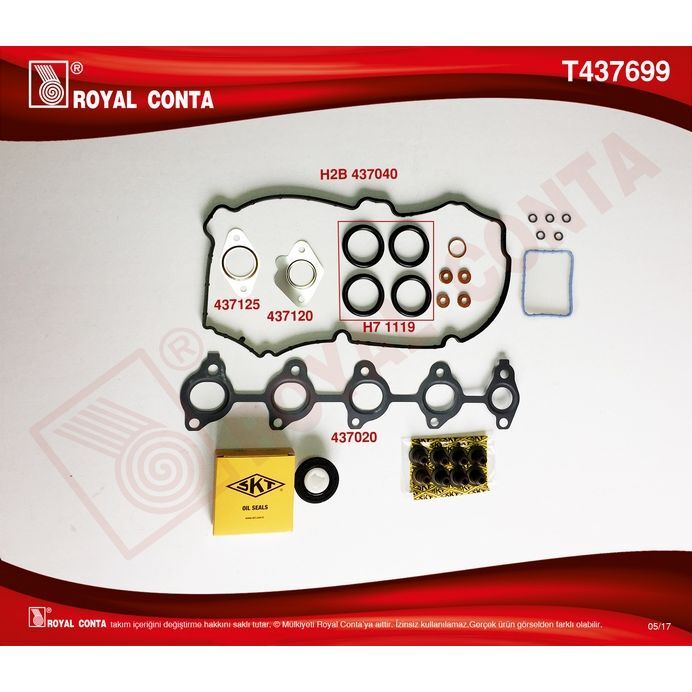 ROYAL MOTOR UST TAKIM CONTA SKT KEÇELİ S.LASTİKLİ SKCSİZ FIESTA 02>08 FUSION 02>08 1.4 TDCI 206-307 C2-C3I-C3II-C3III-XSARAII-NEMO-206-207-307-BIPPER DV4 1.4HDI MAZDA 2 1.4 CD 03>07 (0197.AV)