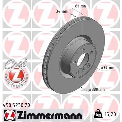 ZIMMERMANN FREN DISKI ON RANGE ROVER 3 L322 5.0 09 12 (LR011591)