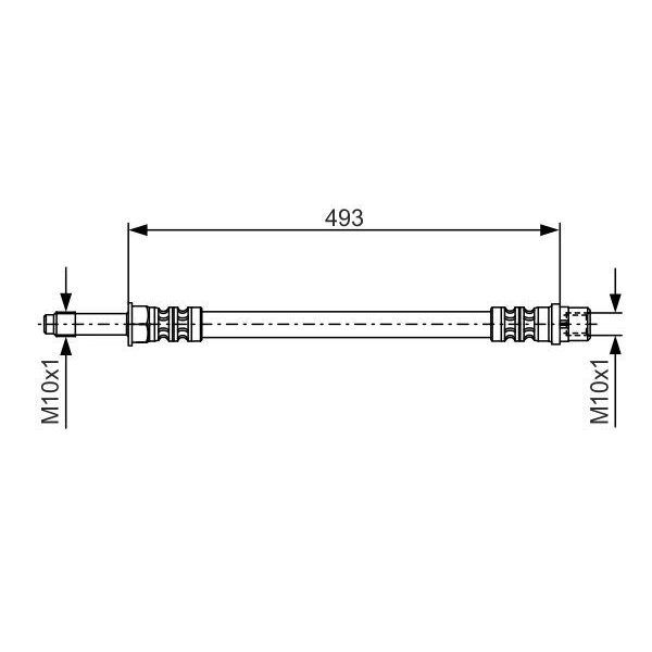 BOSCH FREN HORTUMU ARKA MERCEDES SPRINTER B906 . VW CRAFTER 30-35-50 (2E0611707C)