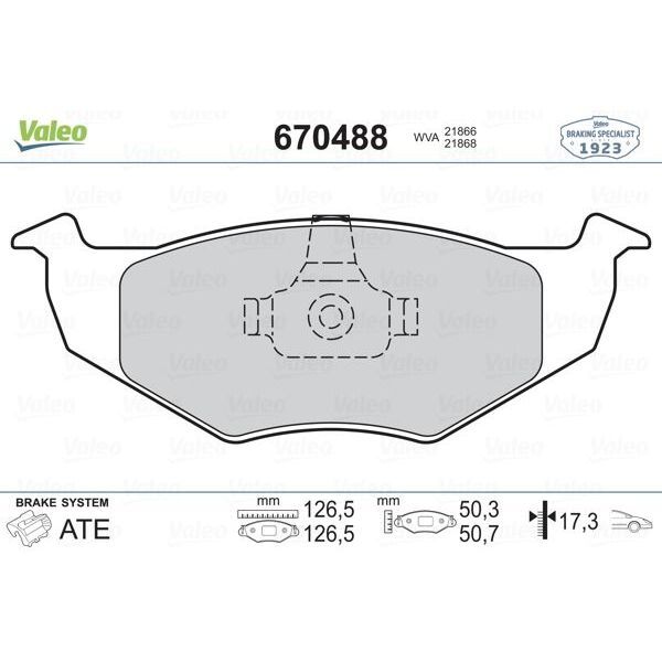 VALEO FREN BALATASI ÖN POLO (6N0698151)