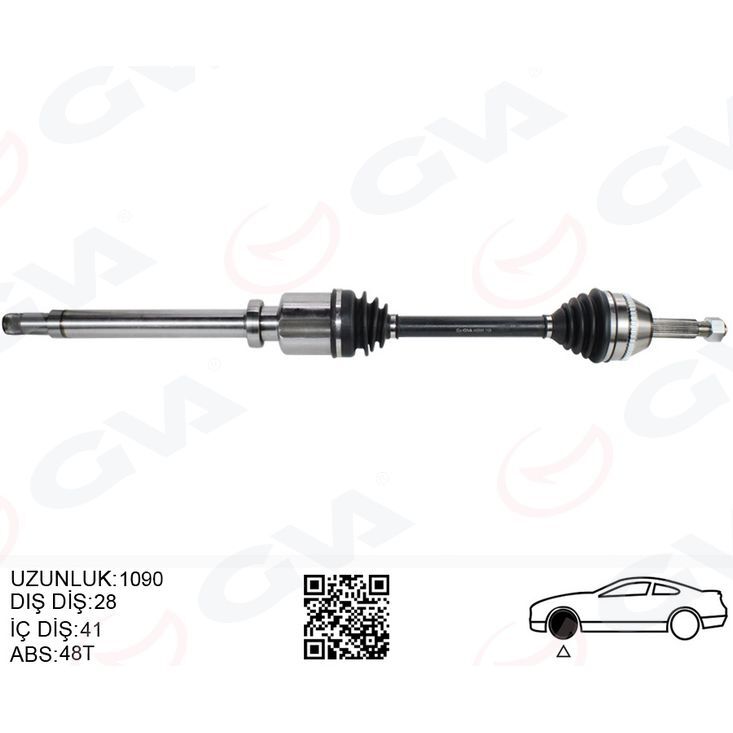 GVA ÖN AKS KOMPLE SAĞ FORD TRANSIT V347 2.2TDCI 115PS -140PS 07>11 (1512911)