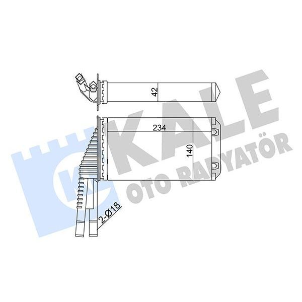 KALE RADYATOR KALORİFER MEKANİK CITROEN C1-C1 II-PEUGEOT 107-TOYOTA AYGO KALORİFER (6448P1)