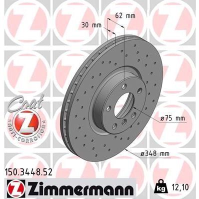ZIMMERMANN FREN DISKI ON BMW E70 E71 F15 F16 DELIKLI (34116886477)