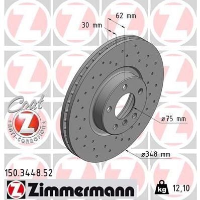 ZIMMERMANN FREN DISKI ON BMW E70 E71 F15 F16 DELIKLI (34116886477)