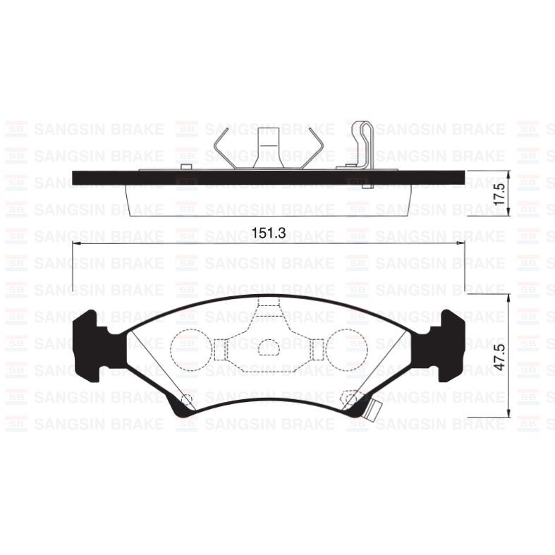 SANGSIN ÖN BALATA SEPHIA 1.5I 16V-1.8I 16V 96-98 GDB3224-GDB3096 (OK2Y33323Z)