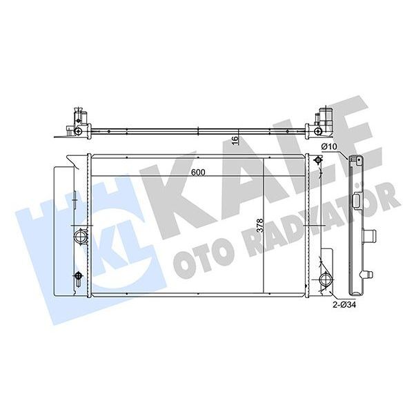 KALE RADYATOR RADYATÖR AURIS-AVENSIS-COROLLA-VERSO MEKANİK AL/PL/BRZ 600X378X16 (164000D400)