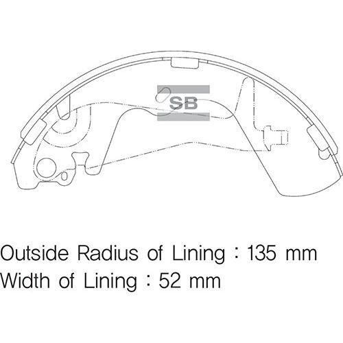 SANGSIN ARKA KAMPANA PABUÇ BALATA HYUNDAI GALLOPER 2.5L D4BH TCİ 99-03 / 3.0L G6AT SOHC V6 98-01 (583054AA00)