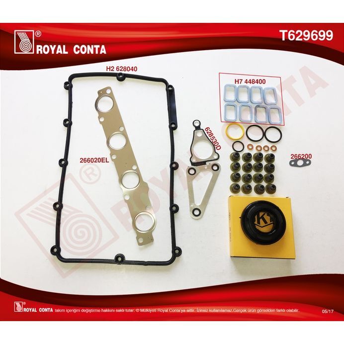 ROYAL ÜST TAKIM CONTA SKT KEÇ. SUBP.LASTİK SKC SİZ TRANSIT V348 11>14 V363 14 > RANGER 12 > 2.2TDCI 155PS EURO5 A.CEKER (BK3Q6008AAT)