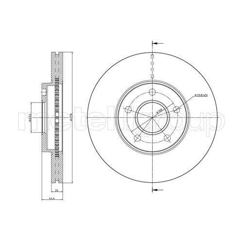 CIFAM FREN DİSKİ ÖN FORD CONNECT 02> 278X24X5DL (1361298)