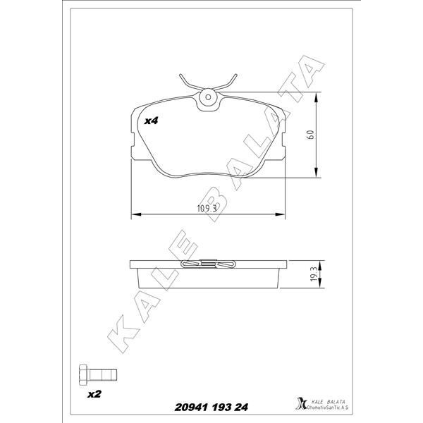 KALE BALATA BALATA ÖN CAPRI II.III-ESCORD II-GRANADA-TAUNUS 72-87 20491 151 04 ANS KD13 (1487416)