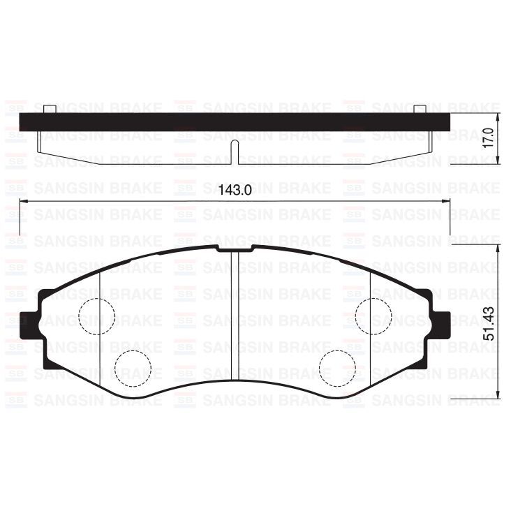 SANGSIN ÖN FREN BALATASI LACETTI 1.4-1.6-1.8 2.0D 04> NUBIRA 1.4-1.6-1.8 2.0D 04> (96245178)