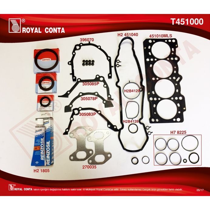 ROYAL TAKIM CONTA PALIO-ALBEA-PUNTO-LINEA 1.4 8V 77 HP