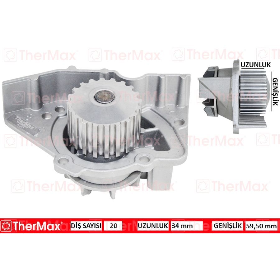 THERMAX DEVİRDAİM PARTNER-BERLINGO 96 JUMPER-SCUDO 96-02 EXPERT 96 PA391 PA911 20 DİŞ-59.5MM-34M (1201.52)