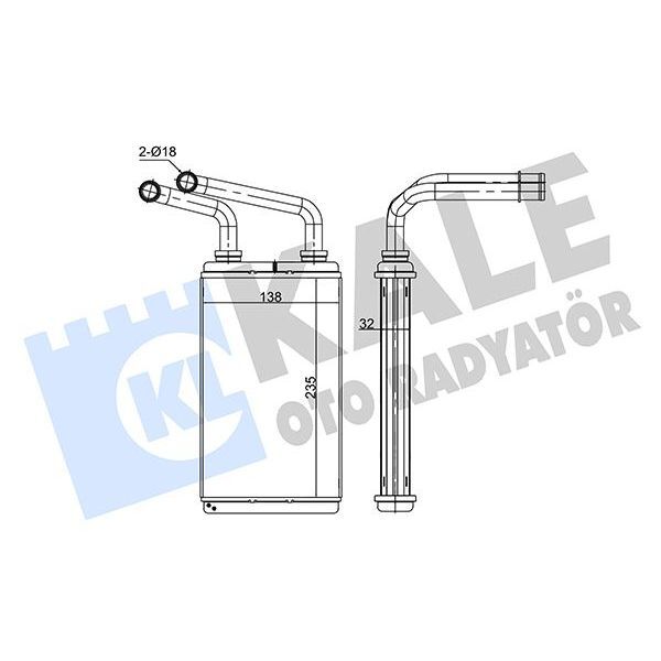 KALE RADYATOR KALORİFER RADYATÖRÜ MASTER-MOVANO 2.5-3.0 DTI-DCI 235X145X42 (4415542)