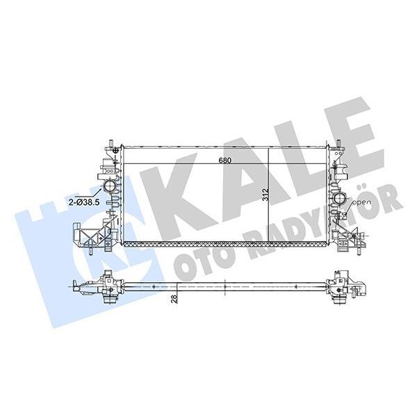 KALE RADYATOR RADYATÖR AL/BRZ OPEL ASTRA K B16 1.0 1.2 1.4 1.6 TURBO 1.5CRDI 1.6CDTI 15 > MT (13453906)