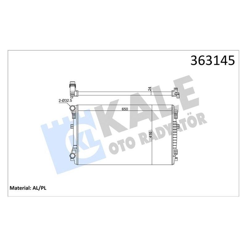 KALE RADYATOR BRAZING VERSİYONU KL345840 AUDI A3 Q2 - SEAT ATECA LEON LEON SC LEON ST - SKODA KADIAQ OCTAVIA III -IV SUPERB III - VOLKSWAGEN ARTEON GOLF VII-VIII 5G1 GOLF ALLTRACK VII GOLF SPORTSVAN PASSAT PASSA (5Q0121251EM)