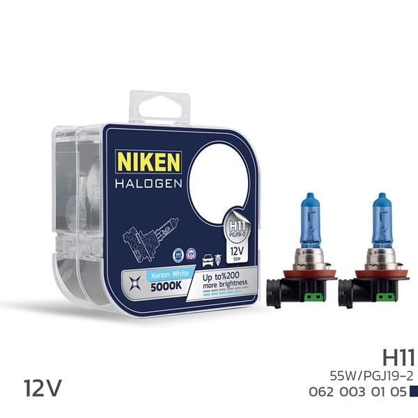 NIKEN NIKEN 12V H11 55W BEYAZ IŞIK AMPUL PG319-2 5000K (UNIVERSAL)