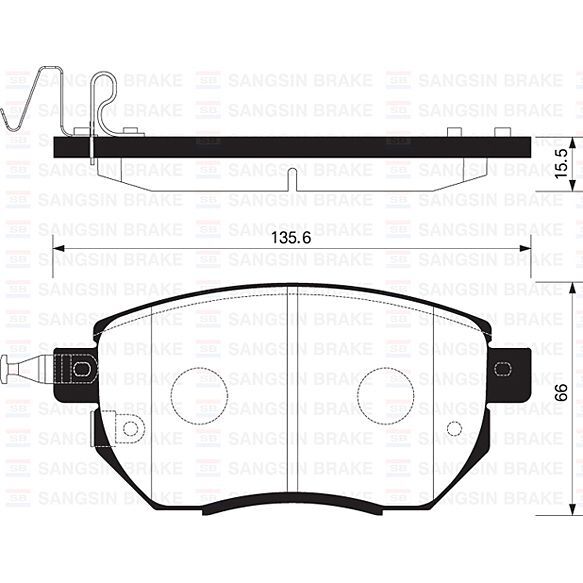 SANGSIN ÖN FREN BALATA NISSAN MURANO 3.5L VQ35 Z50 03-08 / INFINITI FX35 FX45 02- (41060CG00J)