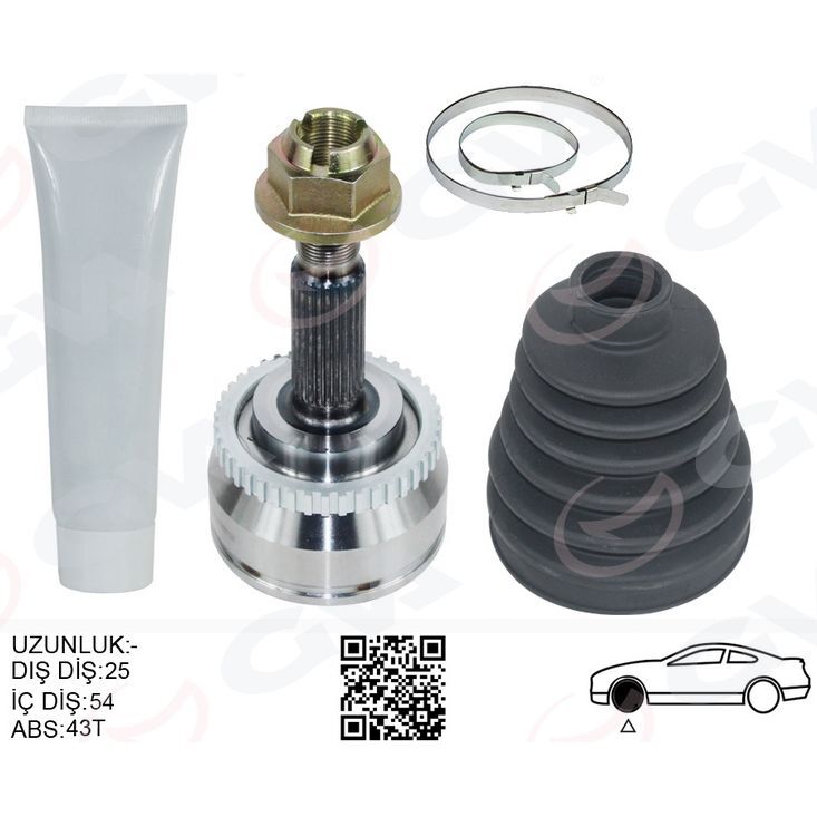 GVA ÖN AKS KAFASI DIŞ SAĞ-SOL VOLVOS40 I 97>04 1.8 V40 I 97>04 1.8 (30611702)