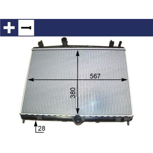 MAHLE RADYATÖR C5 09>P508 10>1.6HDI EP6CDT MEK OTOM AC KLİMASIZ 555X394X24 (1330.W5)