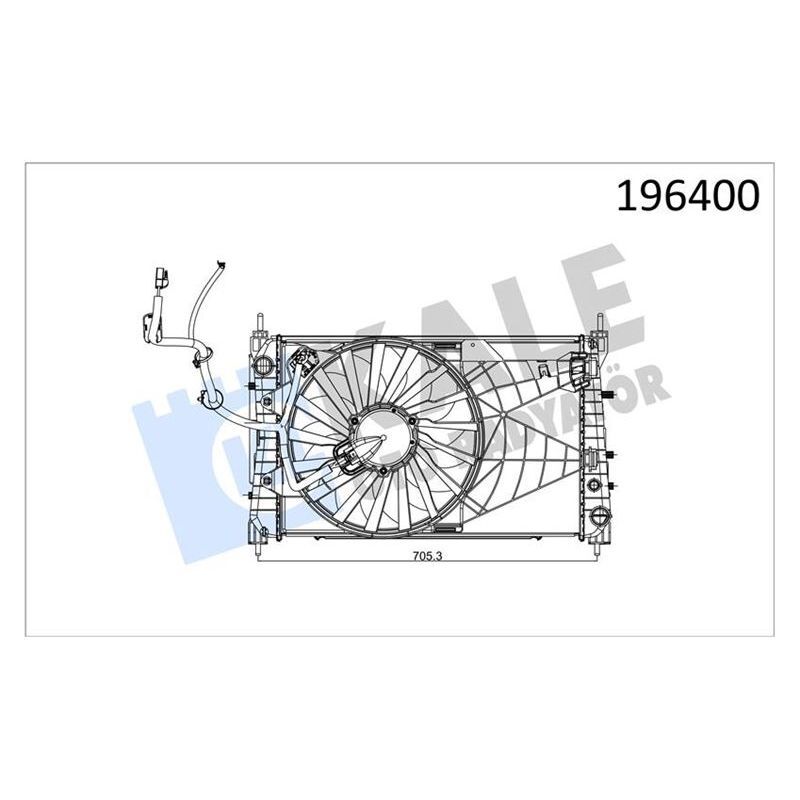 KALE RADYATOR RADYATÖR FAN DAVLUMBAZ MODÜL LINEA 1.6 JTD KLİMALI 1 SIRA ALB SİSTEM (51795414)