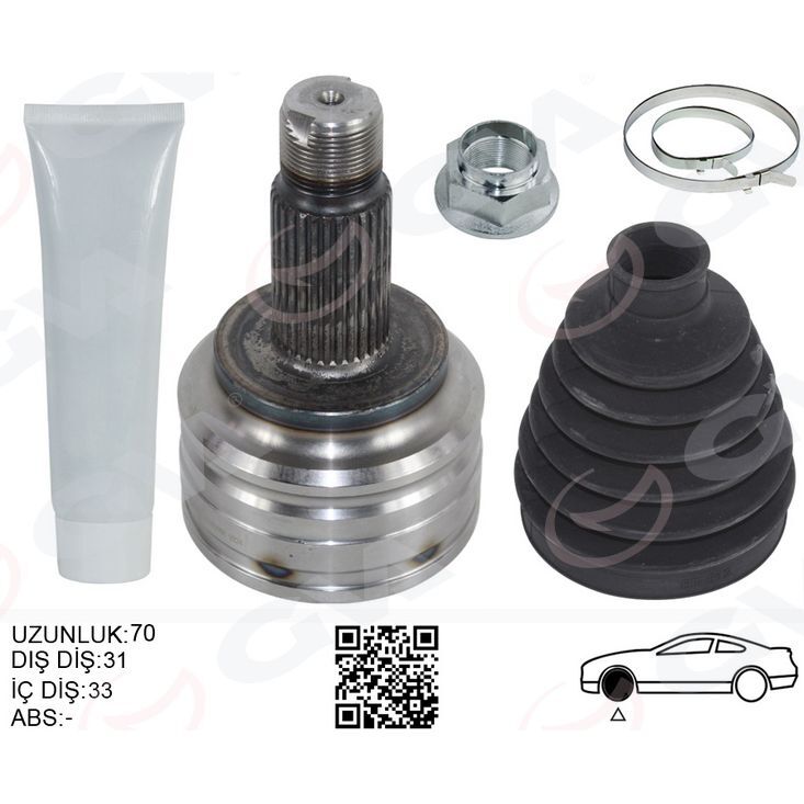 GVA AKS KAFASI DIŞ ÖN SAĞ/SOL BMW X3 E83 137MM (31607529201)