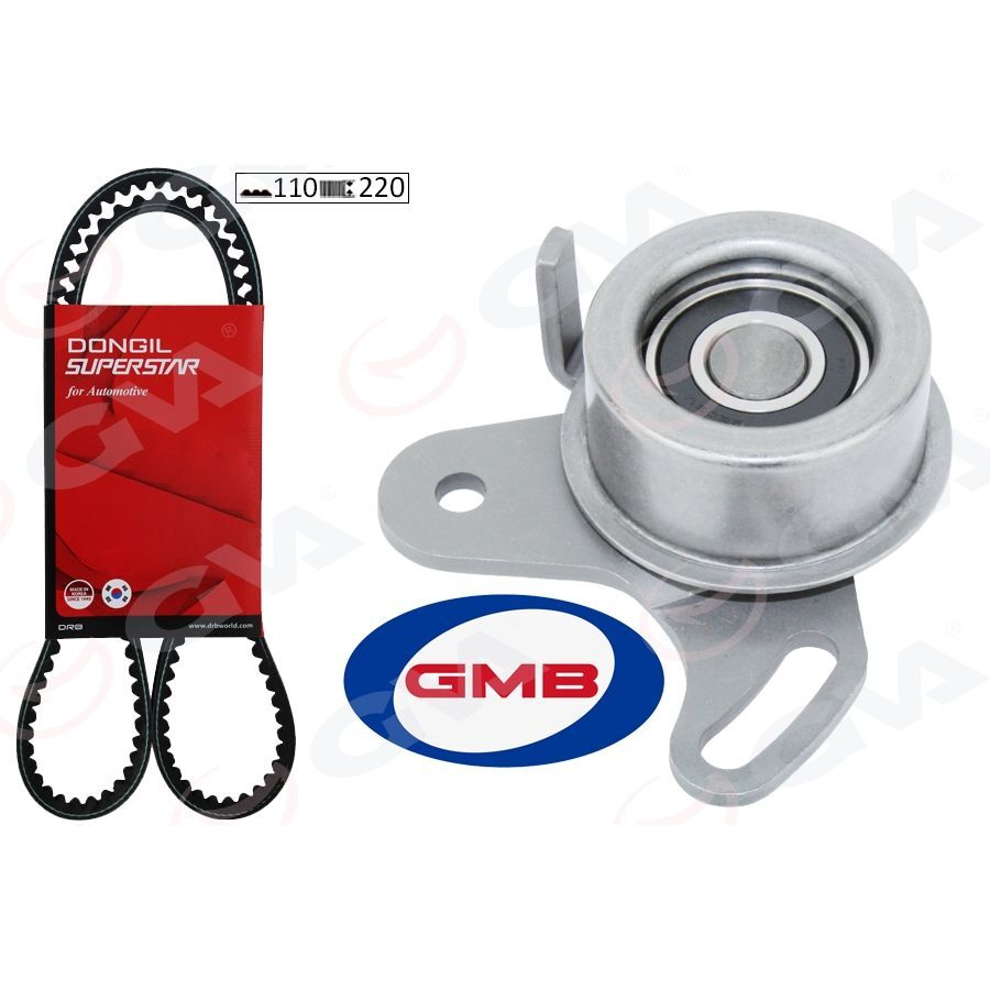 GVA TRİGER KAYIŞ SETİ EKSANTRİK SETİ HYUNDAI ACCENT 1.3L G4EA ENJEKSIYONLU 01-05 / GETZ 1.3L G4EA 02-10 1 KAYIŞ 1 RULMAN 110X220 (2431222612)