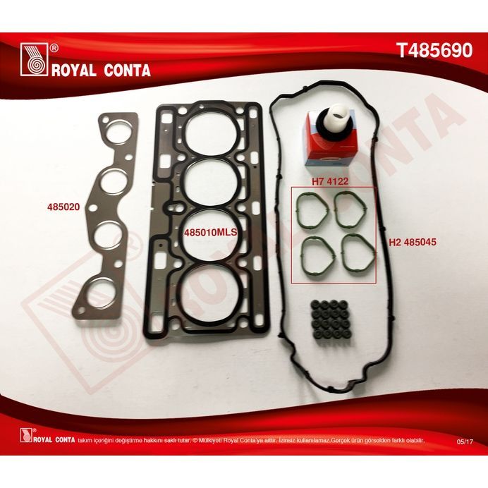 ROYAL MOTOR TAKIM CONTA CLIO II 01 06 CLIO III 05 14 CLIO IV 12 SYMBOL II 08 14 LOGAN 04 SANDERO 08 1.2 16V D4F (7701475822)