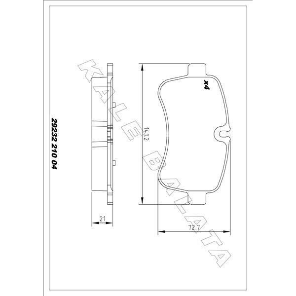 KALE BALATA ARKA BALATA IVECO DAILY II-III 06 (42555917)