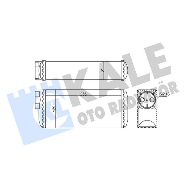 KALE RADYATOR KALORİFER SKODA FAVORIT-FELICIA I-FELICIA II-VOLKSWAGEN CADDY II (097916027H)