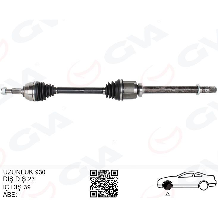 GVA ÖN AKS SAĞ RENAULT MEGANE II BM0/1.CM0/1 2.0 M-T 02-08 (7701352552)
