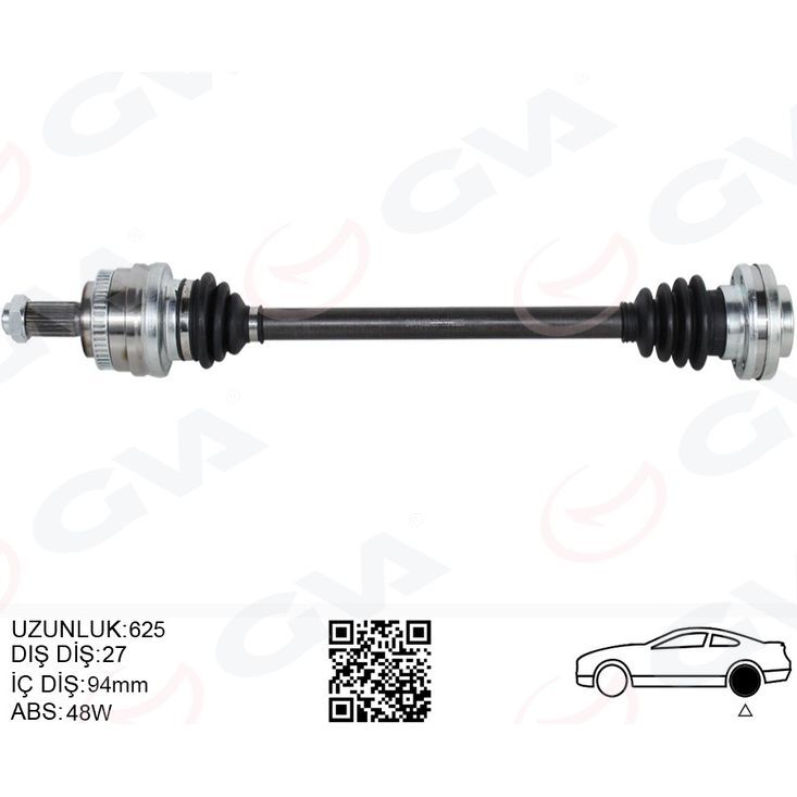 GVA KOMPLE AKS ARKA SOL BMW E46 E36 ARKA SAG SOL 625MM (33211229587)