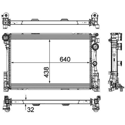 MAHLE MOTOR SU RADYATORU MERCEDES W204 S204 C204 C218 W212 C207 R172 (A0995002703)