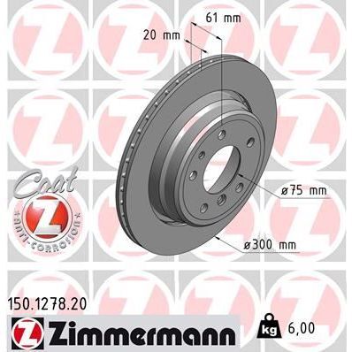 ZIMMERMANN FREN DİSKİ ARKA BMW M5 E34 88 95 E34 V8 4.0 92 96 (34211165265)