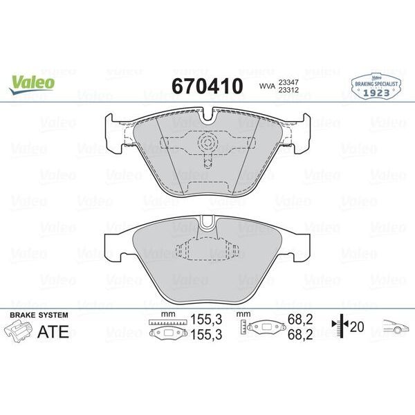 VALEO ÖN FREN BALATASI. F01-F02--F10-F11... (34116794915)