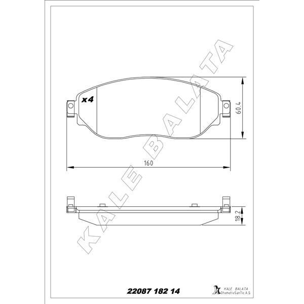 KALE BALATA ÖN FREN BALATA RENAULT TRAFIC III 15> OPEL VIVARO B 15> (410601073R)