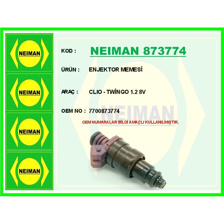 BESCHER ENJEKTOR MEMESİ CLIO - TWİNGO 1.2 8V (7700873774)