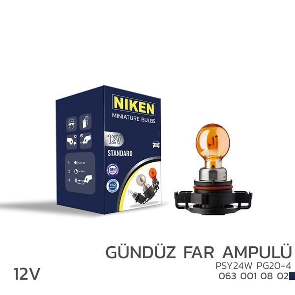 NIKEN NIKEN 12V PSY24W GÜNDÜZ FAR AMPULÜ PG20-4 AMB 10L (UNIVERSAL)