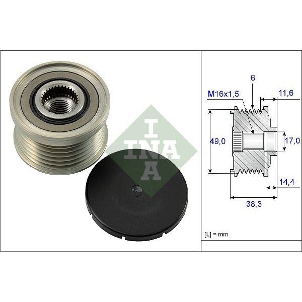 INA ALTERNATOR KASNAGI BMW E81 E87 E46 E90 E60 E64 E63 E65 E84 E85 (12317570152)