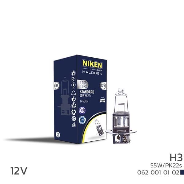 NIKEN NIKEN H3 55W HALOJEN AMPUL PK22S 12V
