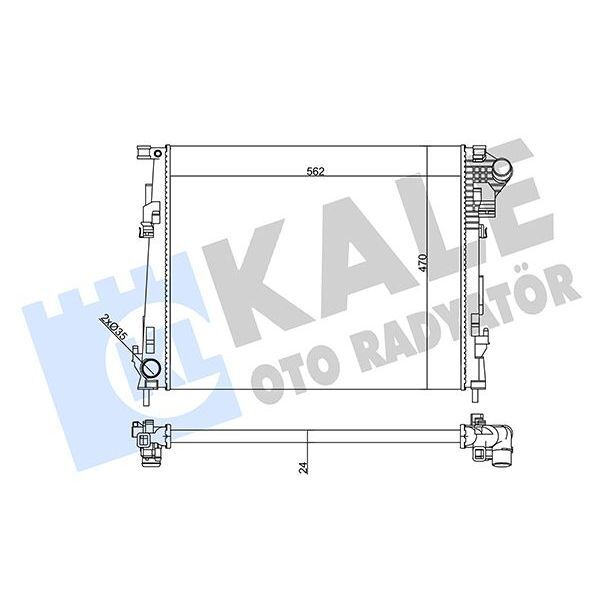 KALE RADYATOR SU RADYATÖRÜ RENAULT TRAFIC II-OPEL VIVARO-NISSAN PRIMASTAR 2.0DCI-CDTI 06 MT MEKANİK 562X470X24 93854164 (2140000Q0C)