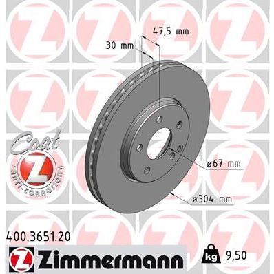 ZIMMERMANN FREN DISKI ON 4-MATIC MERCEDES E-CLASS W211 S211 (A2114211212)