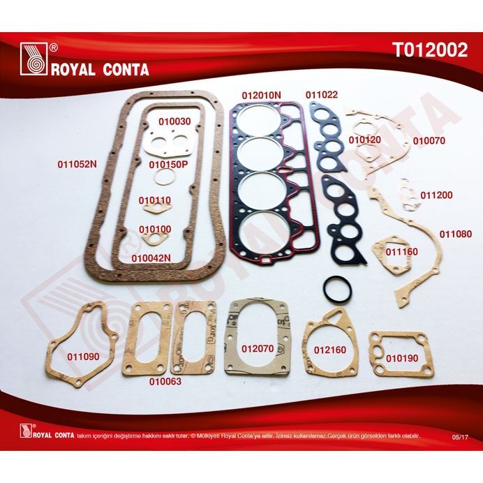 ROYAL MOTOR TAKIM CONTA KEÇESİZ M131 DKŞ 1600 (5880247)