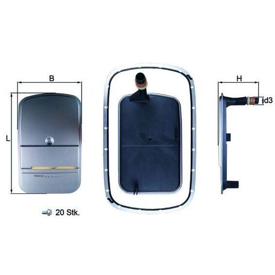 MAHLE OTOMATIK SANZIMAN YAGI FILTRE SETI BMW E36 E46 E83 (24117524707)