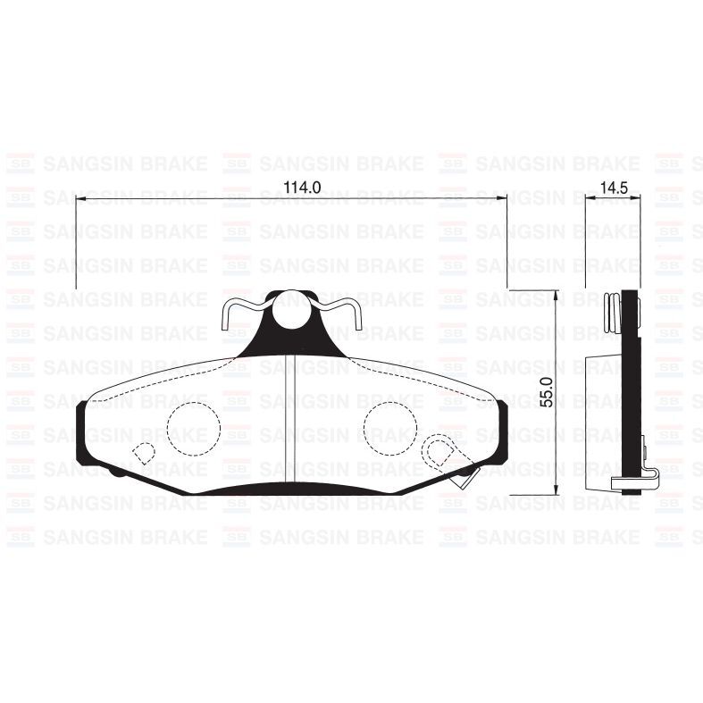 SANGSIN ÖN BALATA A6 2.7T QUATTRO 97-05 ARKA BALATA DİSK SSANGYONG MUSSO 95 KORANDO 02 (4841305000)