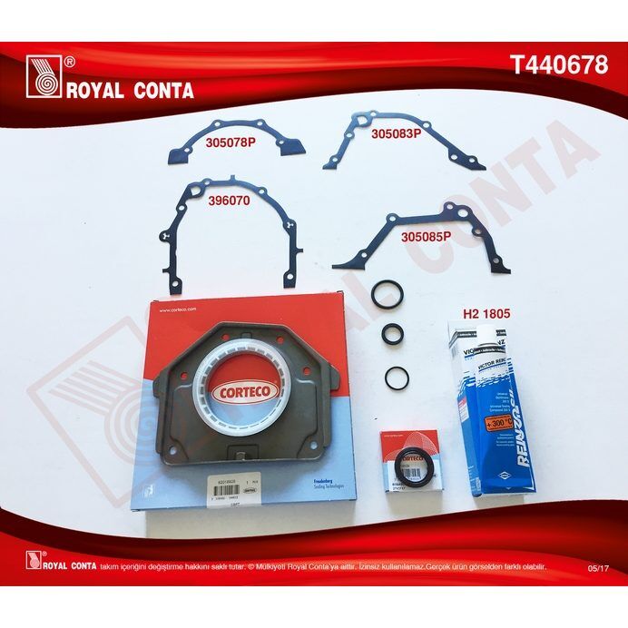 ROYAL ALT TAKIM CONTA CORTECO KEÇELİ GRANDE PUNTO-PALIO-LINEA 1.4 16V 199A6.000 (71728839)