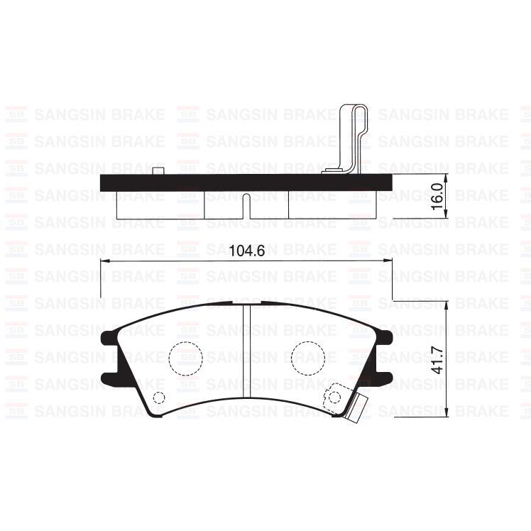 SANGSIN ÖN BALATA ATOS 1.0I 98-01 ATOS PRIME 1.0I 99-01 ATOS SPRIRIT 99 > GDB3165 (5810102A00)